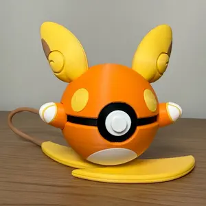 Alolan Raichu Ball - Made to Order, High-Quality PLA, 3D Printed Pokeball Figure