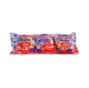 Lido Margarita Galleta  - Salvadoran Sweet Cookie Bread with Light Coconut Flavor & Soft Crumbly pack of 6 Snack Chocolate Pan Dulce