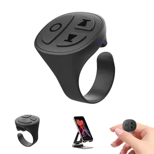 Fingertip Wireless Remote Control Scrolling Ring, Phone Camera Remote Control, Scrolling Remote Page Turner For E-book