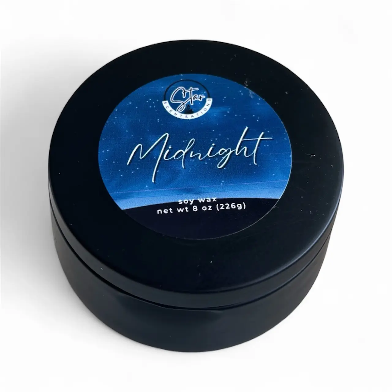 Midnight Candle 8oz - Inspired by Into The Night - Deep Seductive Blend with Dark Berries Amber and Sensual Musk for Evening Vibes - Decor Ornaments Decoration