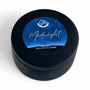Midnight Candle 8oz - Inspired by Into The Night - Deep Seductive Blend with Dark Berries Amber and Sensual Musk for Evening Vibes - Decor Ornaments Decoration