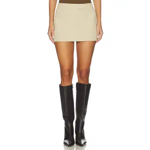 MADISON THE LABEL Nikolas Skirt in Tan