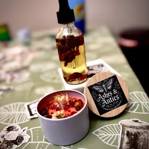 Ashes & Antics Candle and Body Oil Set – Relaxing Self Care Duo for Home or Gift