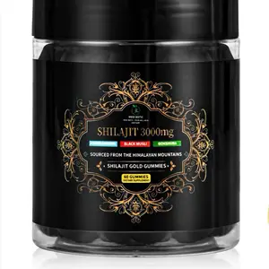 Pure Shilajit Gummies for Men & Women with Ashwagandha & Gokshura, No Added Sugar, 100% Natural Shilajit with 85+ Trace Minerals & 75% Fulvic Acid, High Potency Gold Grade & Tamarind Flavor 60 Gummies