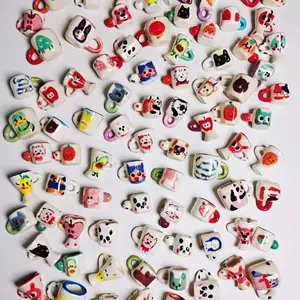 Kiki--A20--Cute hand-painted ceramic cup pendant