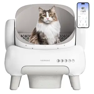 M1 Lite Open-Top Self Cleaning Cat Litter Box, Automatic Cat Litter Box with APP Control, Safety Protection, 1 Roll Waste Bag