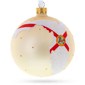 Florida State, USA Glass Ball Christmas Ornament 4 Inches