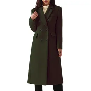 Autumn and Winter Long plus Size Woolen Women's Coat Woolen Coat Seven Colors Size 8 Hair rock star puffer jacket peacoat trench coat puffer jacket