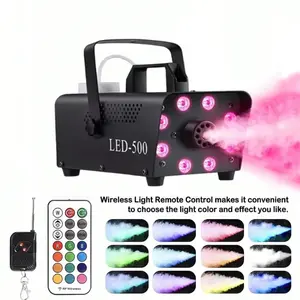 8 LED and 13-Color Lights Upgraded Smoke Machine | Professional Stage Fogger with Auto Spray, Timing Remote Control, Suitable for Christmas, Halloween, Parties, DJ Shows