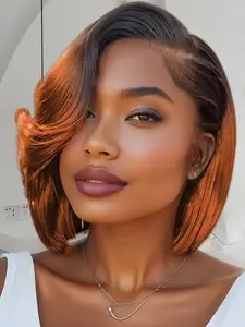 10 Inches Straight 13x4 Lace Front Wigs, Lace Frontal Wig, Pixie Cut Wig, Human Hair Short Wigs for Women, Glueless Wig, Natural Look, Easy Maintenance