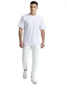 Pro Club Men's Heavyweight 100% Cotton Short Sleeve Crew Neck T-Shirt – Classic Original Knit Casual Menswear Top, Oversized Fit, Ribbed Collar, Durable Premium Fabric Basic Everyday Tee