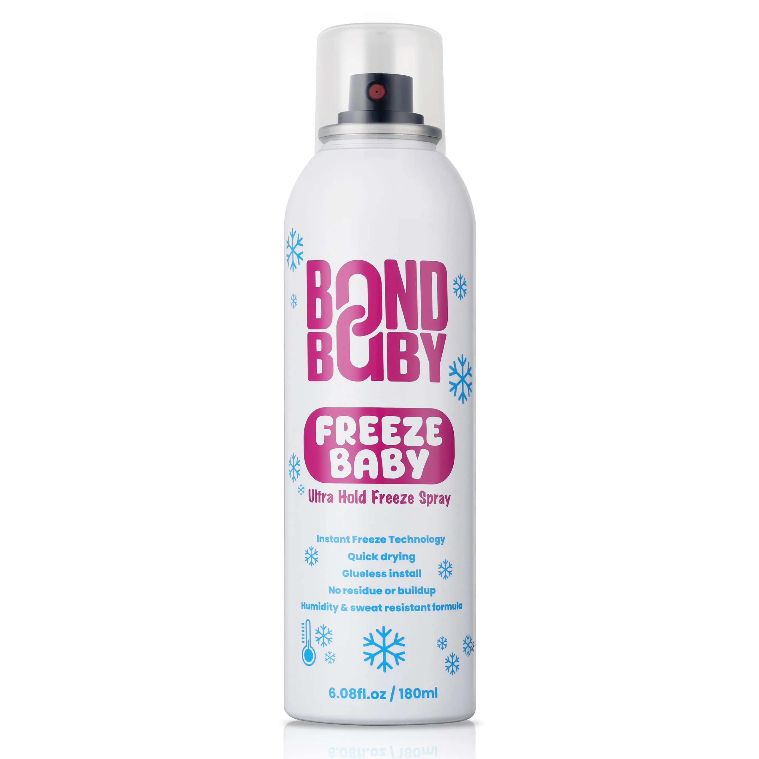 Bond Baby Freeze Spray Ultra Hold Lace Melting Spray for Seamless Installation & Enhanced Lace Hold 6.0 fl oz Gel Haircare Product