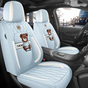 Universal Car Seat Covers for Five Seats, All-Season Linen Texture, Breathable Anti-Slip Durable Protection, Full Coverage