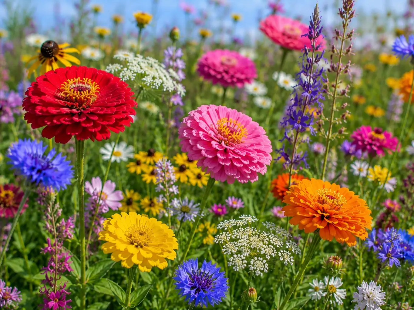 Cottage Garden premium Flower Seed Mix – 750+ Seeds | Non-GMO | Attracts Bees, Butterflies & Hummingbirds Perfect for Backyard Gardens, Home Gardens, Flower Beds, Garden Borders, Raised Beds, Containers  Planters Indoor Seed Starting