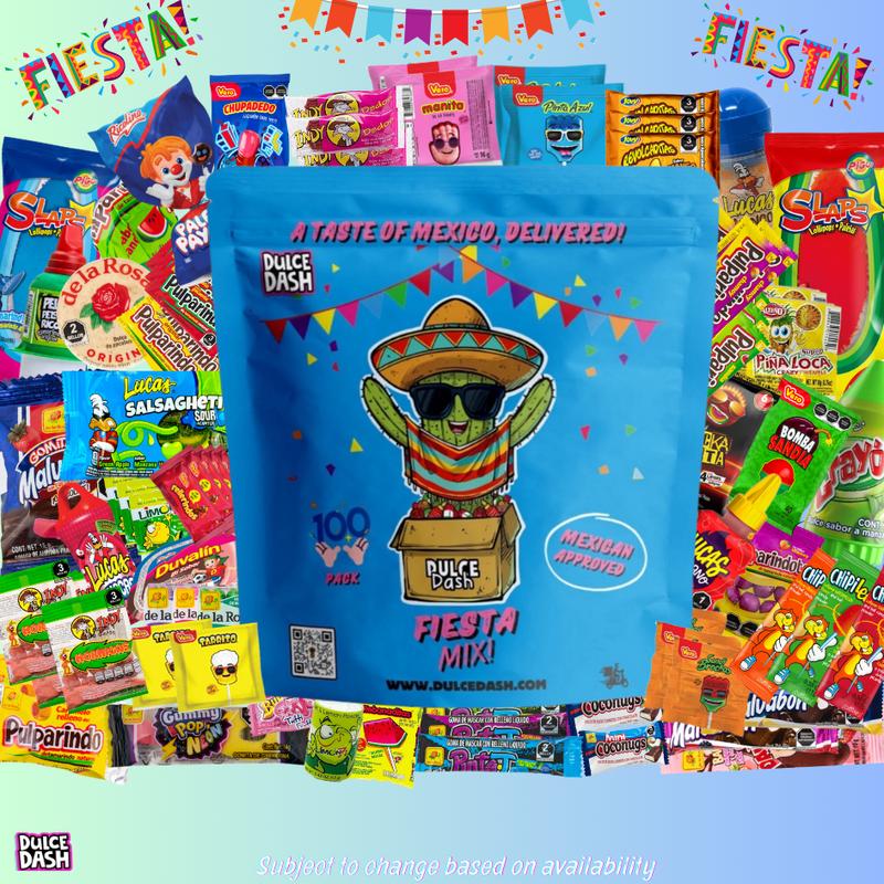 Mexican Candy Mix 100 pcs - Dulces Mexicanos Surtidos, Mexican Snacks, Mexican Candies, Sweet, Sour and Spicy Candy Assortment by DULCE DASH