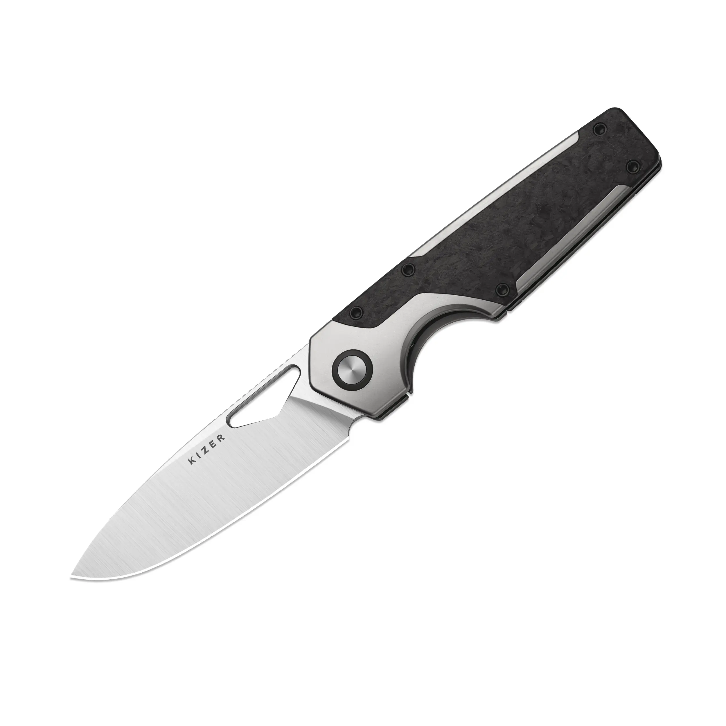 Kizer Serpentine Elmax High Hardness Blade Titanium & Carbon Fiber Ki3759FDA1 Kizer Serpentine Elmax High Hardness Blade Titanium & Carbon Fiber Ki3759FDA1