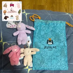 Cute Jellycat Plush Keychain – Mini Stuffed Animal Toy, Soft Bag Charm Keyring Gift for Kids, Girls and Plush Collectible Fans