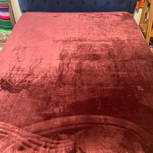 Red Velvet King Size Blanket Throw