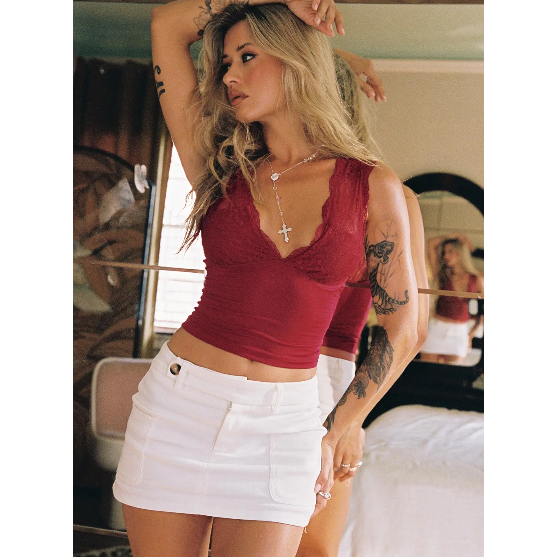 Brinnley Mini Skirt White