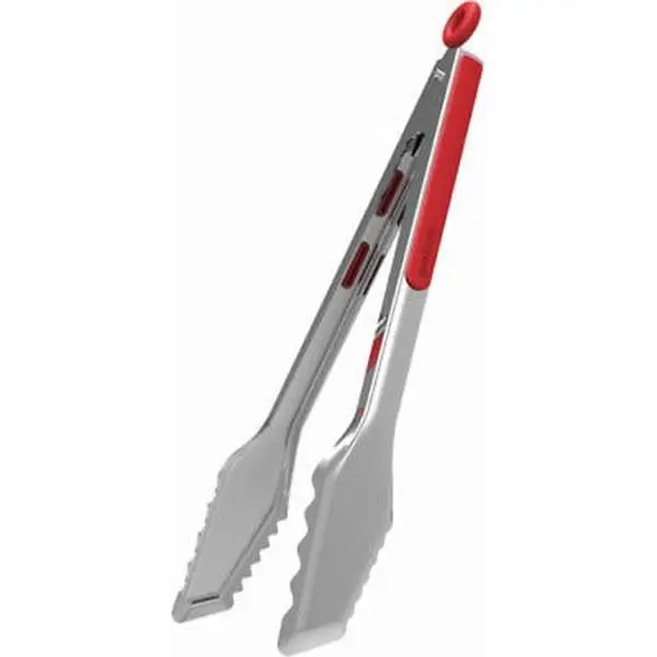 Bradshaw International 12 in. Stainless Steel Locking Kitchen Tongs, Essential Kitchen Utensils for Cooking