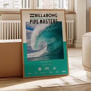 2017 Billabong Pipe Masters Surfing Print, Surfing Poster, Surf Art, Surf Wall Art, Surf Print, Surfing Decor, Billabong Poster, Surfing Art
