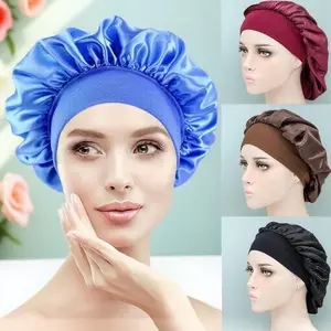 2-in-1 Reusable Shower Cap & Hair Towel - Long Hair Styling Setter with Breathable Design, High Elastic Non-Slip Band, Quick-Drying Absorbent Fabric - Travel-Friendly Multi-Purpose Hair Care Essential for Salon & Home Use