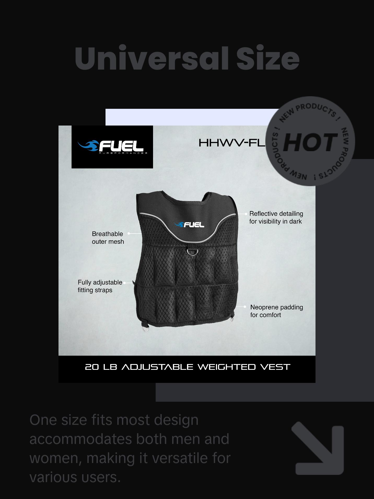 20 Lb. Adjustable Weighted Vest