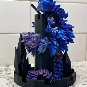 3D Printed Medium-Sized Dragons - Intricate Details and Realistic Appearance