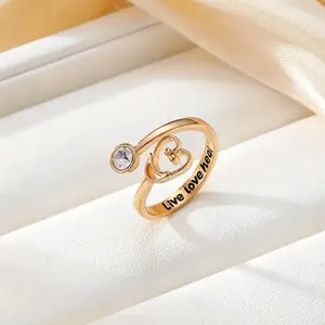 Stethoscope Ring Healthcare Workers Jewelry with Heart Design and "Live Love Heal" Engraving