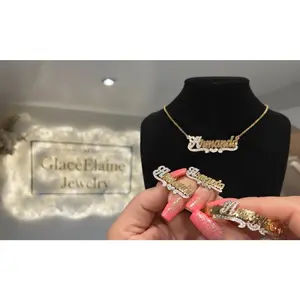 Custom Nameplate Bracelet Earrings Necklace Set