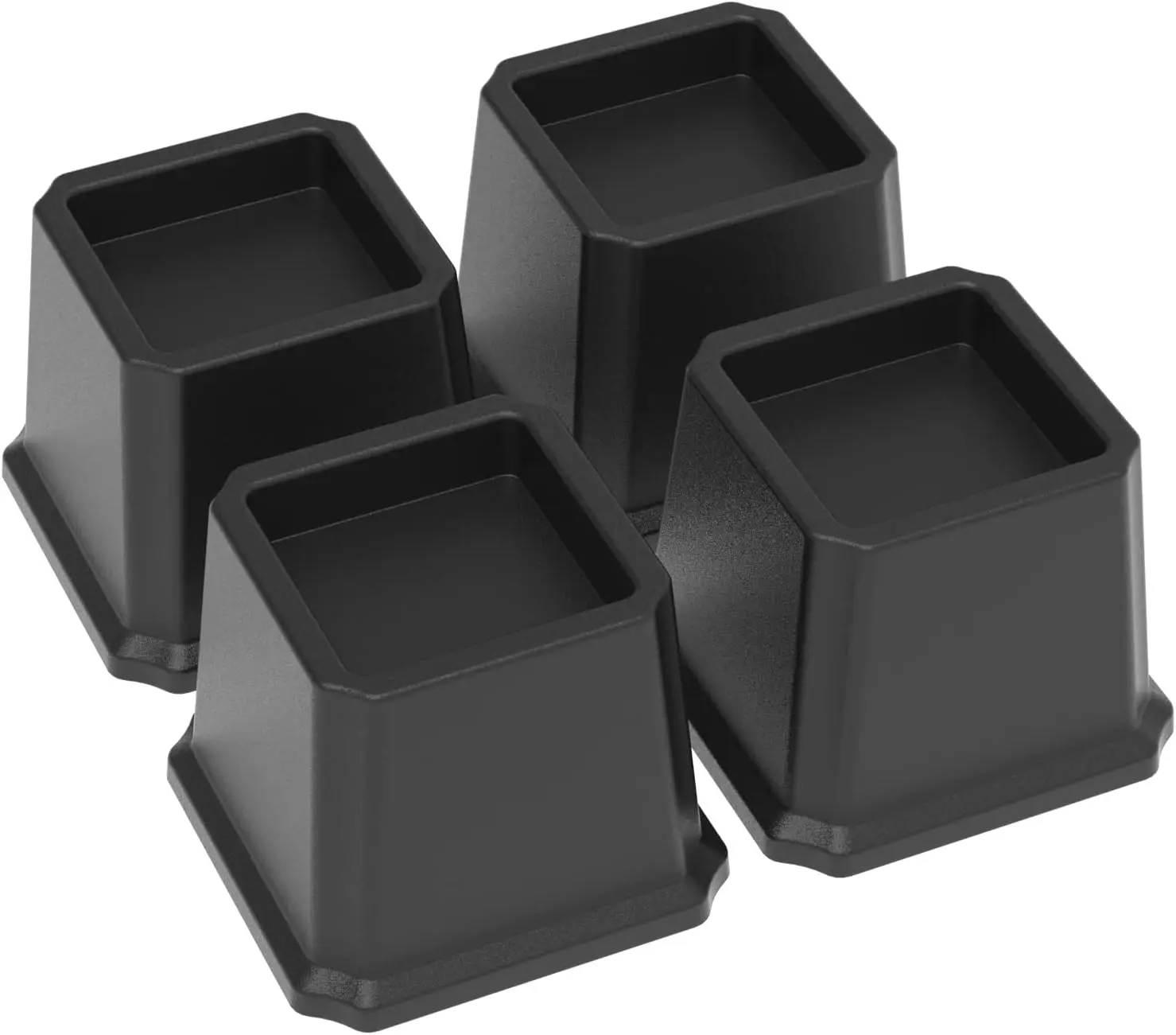 Bed Risers 3 Inch Heavy Duty, 4 Pack Furniture Risers, Black