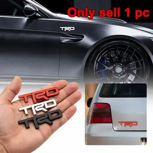 3D Trd Logo Car Front Grille Trunk Metal Emblem Badge, for Toyota Supra Aygo Prado Rav4 Hilux Yaris Corolla 4runner Camry Avalon