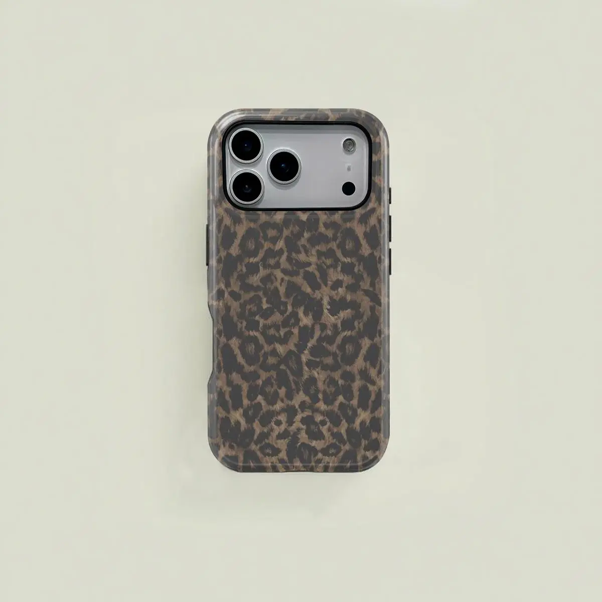 Retro Brown-Black Leopard Print Durable 2-in-1 Protective Phone Case - MagSafe Compatible, Mixed Color-MagSafe, Personalized Phone Accessories for iPhone 17/16/15/14/13/12/11 Pro Max/Plus/Pro, Ideal Birthday Gift