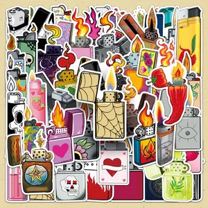 Lighter Sticker, 100pcs/set Cartoon Lighter Sticker, DIY Decorative Sticker for Phone Case, Computer, Guitar, Bag, Water Cup, Scrapbook