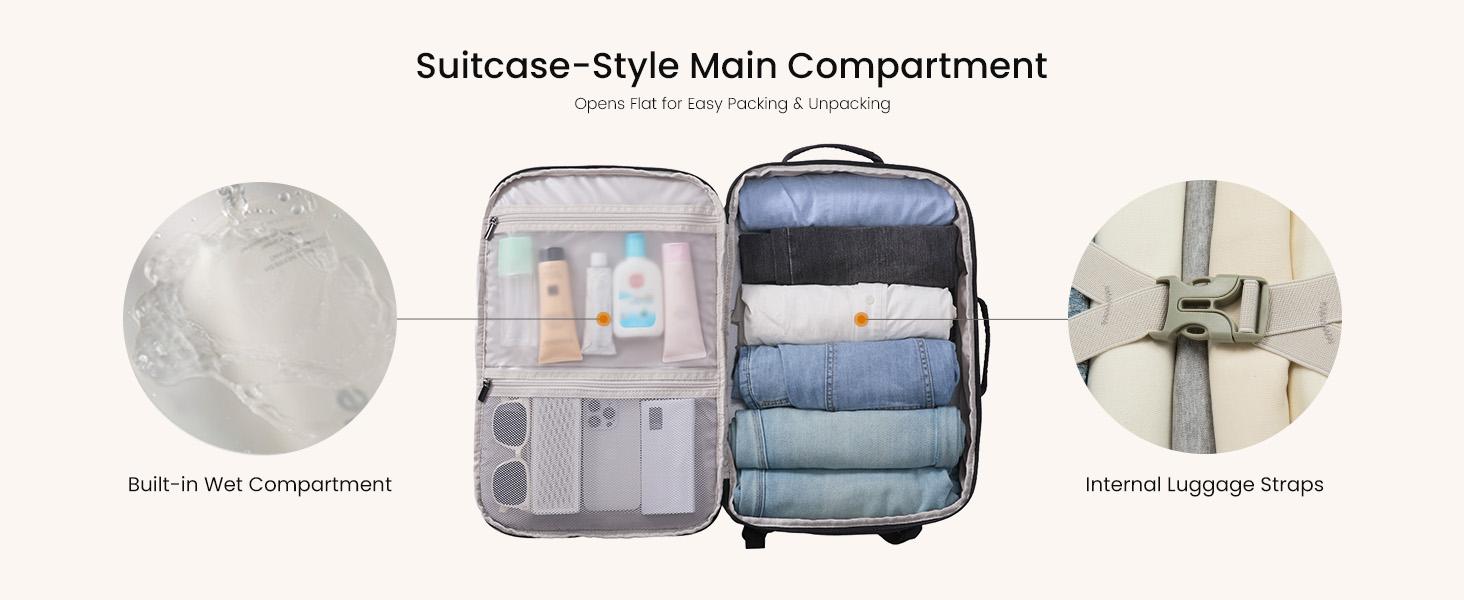 LOVEVOOK 50L Travel Backpack for Women & Men, Airline Approved Carry On Backpack with 3 Packing Cubes, TSA Personal Item Bag, Waterproof Weekender Overnight Backpack Fits 17" Laptop LOVEVOOK 50L Travel Backpack for Women & Men, Airline Approved Carry On Backpack with 3 Packing Cubes, TSA Personal Item Bag, Waterproof Weekender Overnight Backpack Fits 17" Laptop