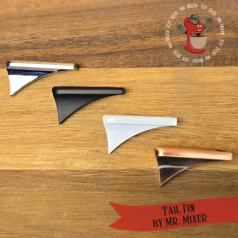 Mr. Mixer Tail Fin Kitchen Appliance Part - Chrome Style, Iconic Design, Securely Attaches to Back Cap, Copper Finish, Custom Old-Fashioned Personality-Enhancing Accessory, Matches Love Handle
