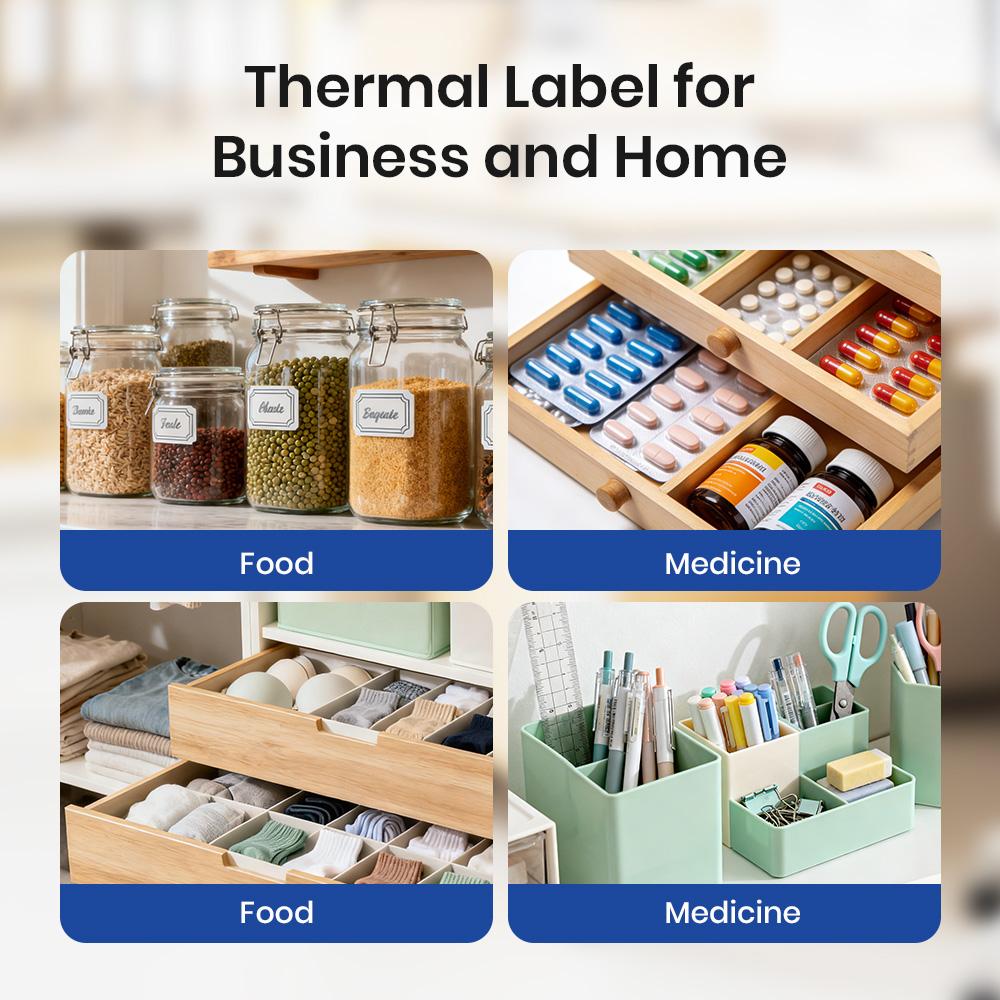 PM260 Label Maker Machine with Tape, 2 Inch Label Maker Bluetooth Label Printer, AI Printer, Inkless Portable Labeler for Home, Kitchen, School, Office Organization