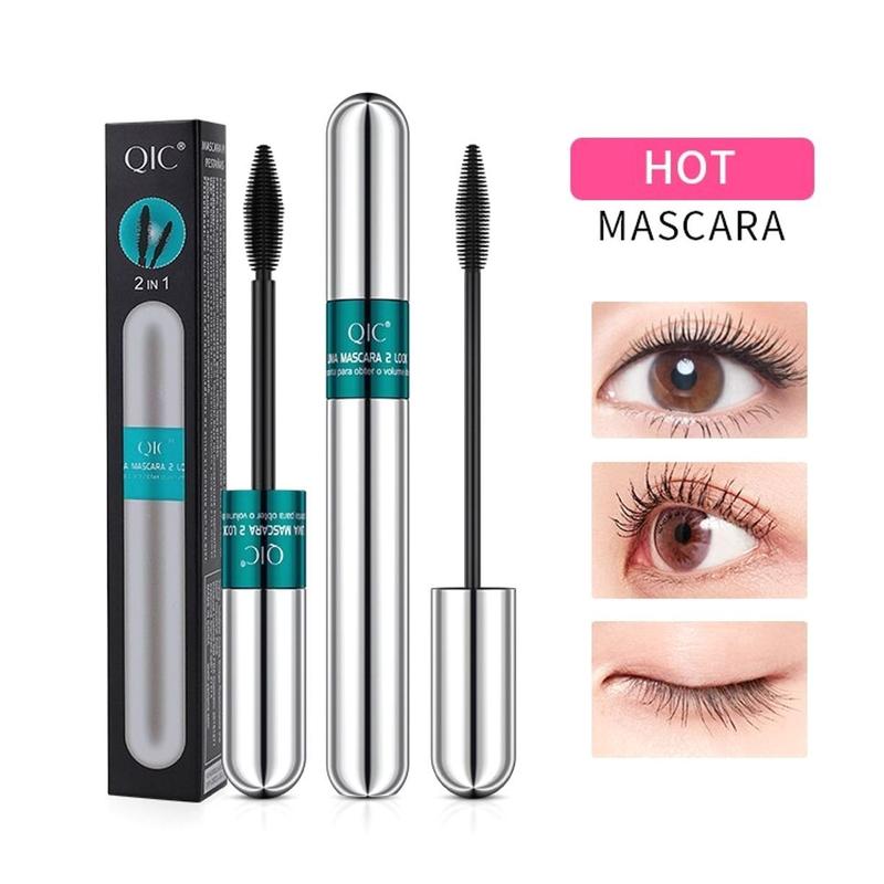 QIC 2-in-1 Double Head Waterproof Mascara for Volume and Length