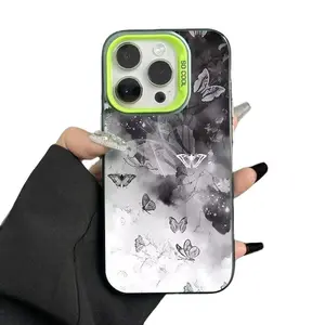 New Personalized Butterfly Fly Color Silver Shell for Apple iPhone 17/17 Pro/17 Pro Max, Luxury Full Coverage Phone Case