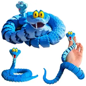 Brand new Garry Snake 3D printed jointed simulation model from < Zootopia 2 > , a flexible snake toy for stress relief, is an ideal birthday gift for children