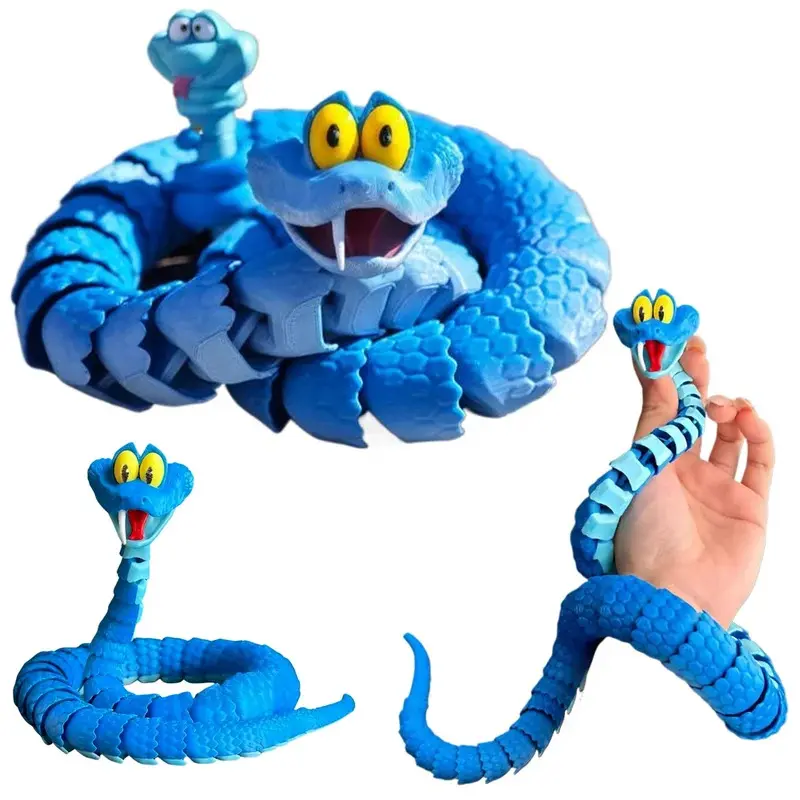 Brand new Garry Snake 3D printed jointed simulation model from < Zootopia 2 > , a flexible snake toy for stress relief, is an ideal birthday gift for children