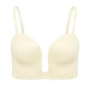 Wingslove Deep Plunge Strapless Bra Multiway Push up Low Cut Wireless Bras For Backless Outfit