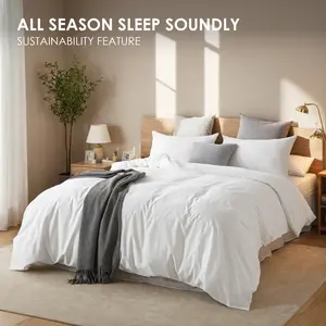 So soft you’ll never want to get up! This white 3-piece duvet cover set is absolutely amazing! Luxury All-Season Comforter Marshmallow dreamy dual layer temperature control