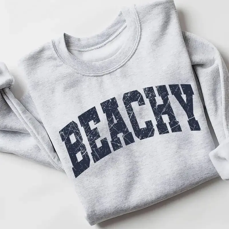 (Sale Off Up To 50%) Women's Beach Sweatshirt, Beachy Sweatshirt, Perfect for Summer Beach Getaways and Gifts, Full Color, For Men, For Women, Casual, Classic Fashion, Tee Print