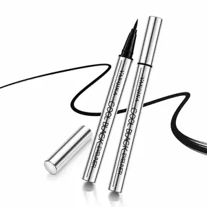 Eyeliner Pen Silver Tube Cool Black Liquid Eyeliner Waterproof, Sweat-resistant, Smudge-proof Ultra-fine Tip Quick-dry Eyeliner for Beginners liner eye