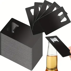 10pcs Credit Card Bottle Opener, Poker Groomsmen Wallet, Stainless Steel Beer Bottle Opener For Wallet And Pocket, Can Be Carved For DIY Wedding Favor Groomsmen Gift, Kitchen Gadgets, Kitchenware