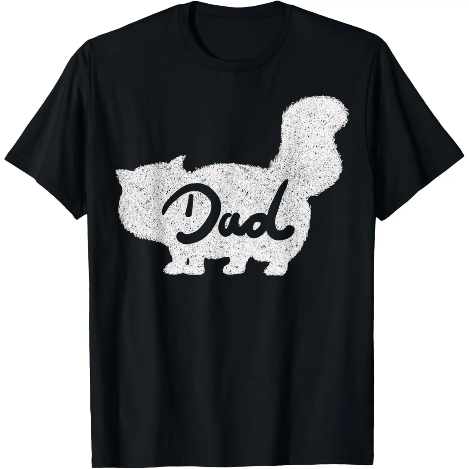 Women's 100% Cotton Vintage Persian Cat Dad T-Shirt, Casual Women's Top Tshirt