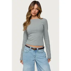 Loria Striped Boat Neck Top