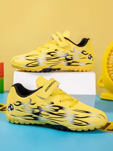 New Kids Youth Boys Girls Competition Training Shoes Professional Cleated Football Boots, Football Cleats, Soccer Cleat, Sporty Style, All Seasons, PU Upper Material