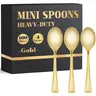 Disposable Plastic Spoons Set, 100-Piece BPA-Free 4-Inch Sturdy Heavy-Duty Cutlery with Scratch-Resistant Bright Finish Tableware for Weddings, Anniversaries, Desserts